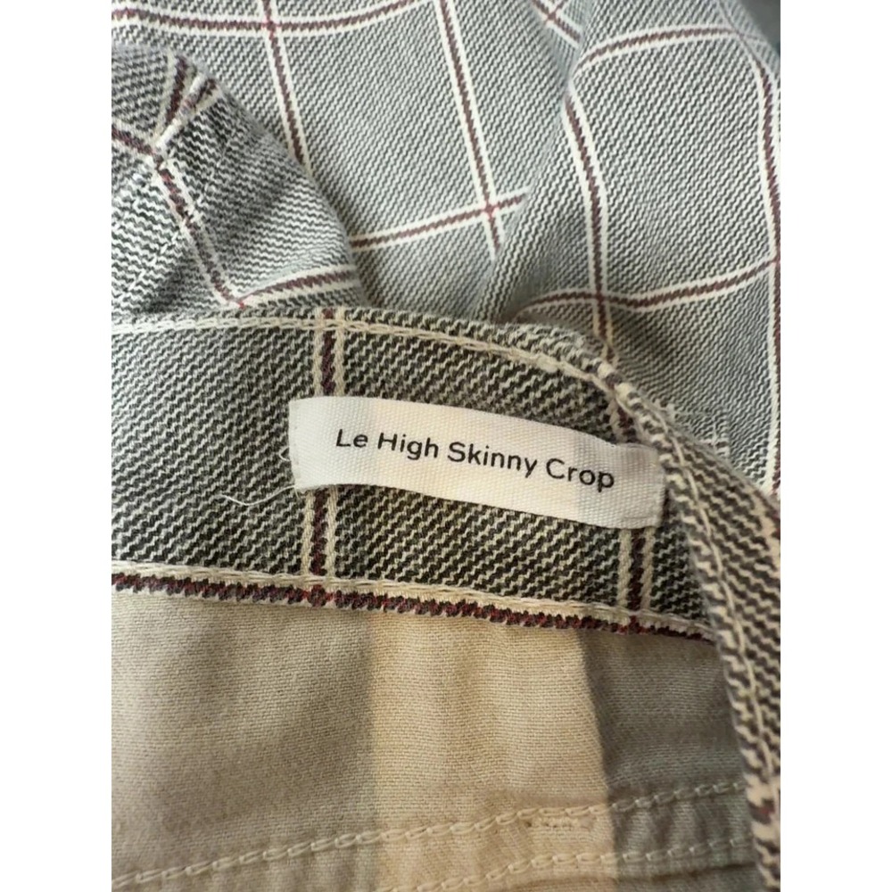FRAME Sz 25 Le High Skinny Ankle Gray Plaid Denim Jeans Pants womens $228 - Picture 11 of 11